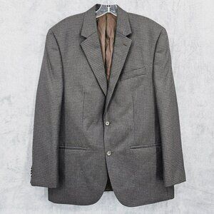 MICHAEL Kors Suit Jacket Blazer Sport Coat 40R Brown Plaid Double Vent 2 Button